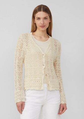 s.Oliver Knit cardigan in Beige: front