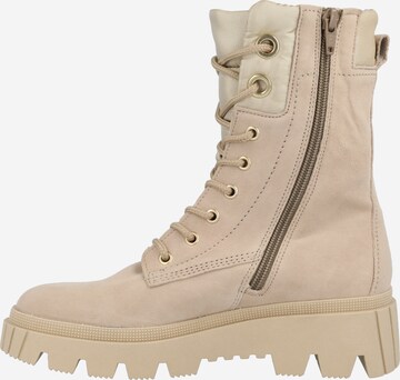 GABOR Lace-Up Ankle Boots in Beige