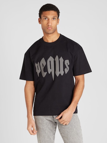 Tricou de la Pequs pe negru: față