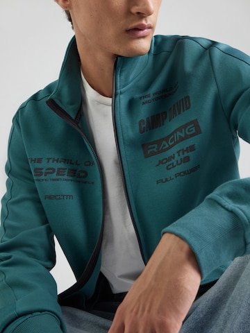 CAMP DAVID Zip-Up Hoodie in Green