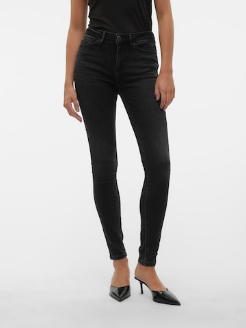 VERO MODA - Skinny Vaquero 'Flash' en negro: frente