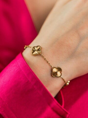 Pure Schmuck Bracelet 'Clover Bright' in Gold