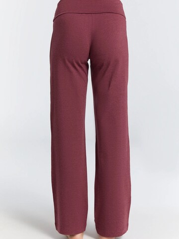 Leela COTTON Wide leg Pants 'Damen Bio-Baumwoll Komforthose' in Red