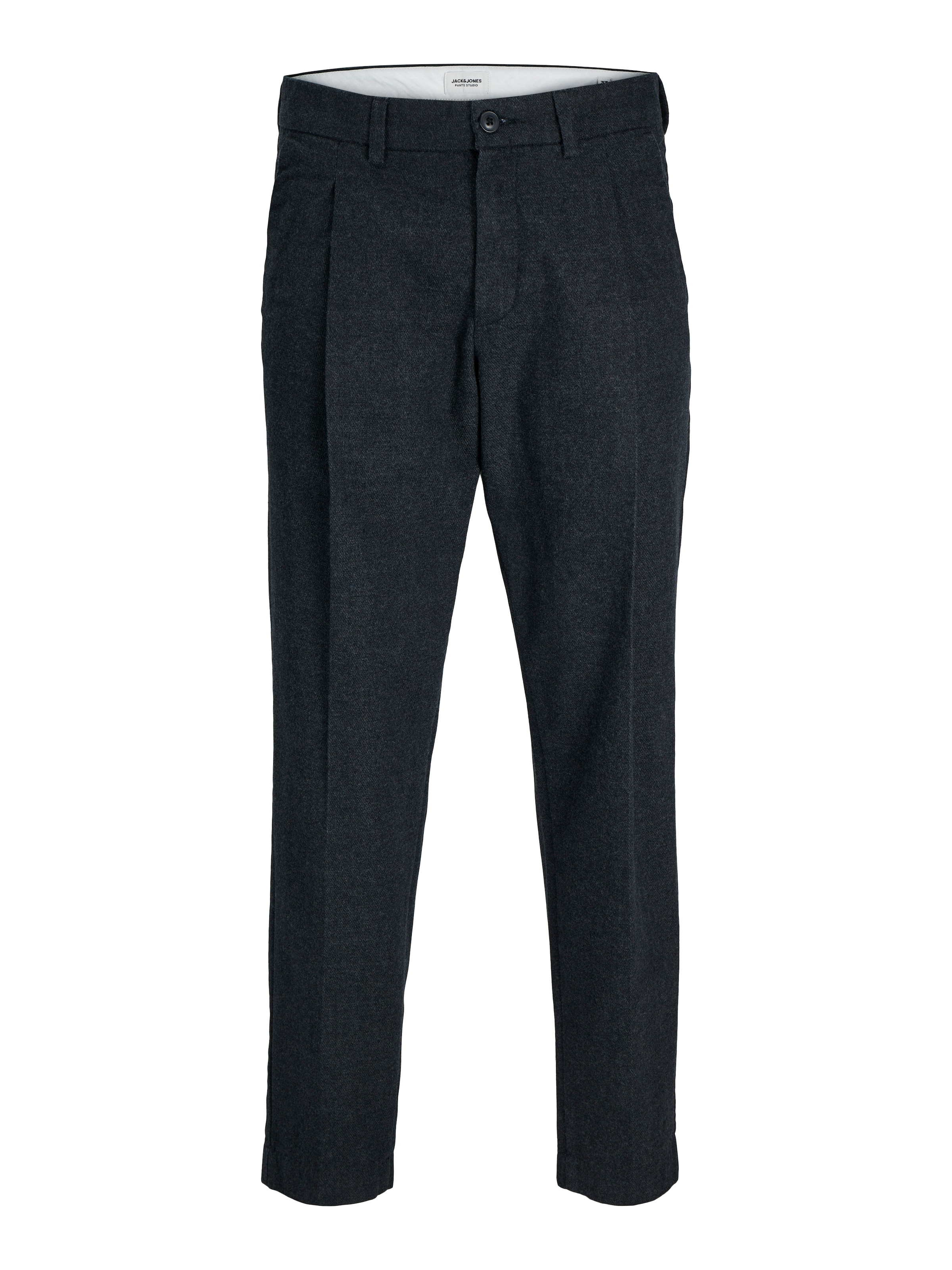 Tapered Pantaloni con pieghe di JACK & JONES in nero: frontale