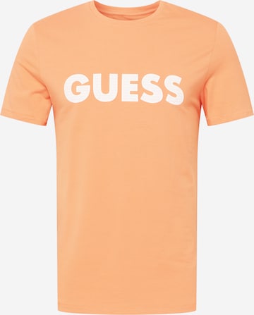 GUESS Shirt 'LABYRINTH' in Orange: front