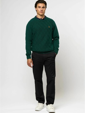 U.S. POLO ASSN. Trui 'Remy' in Groen