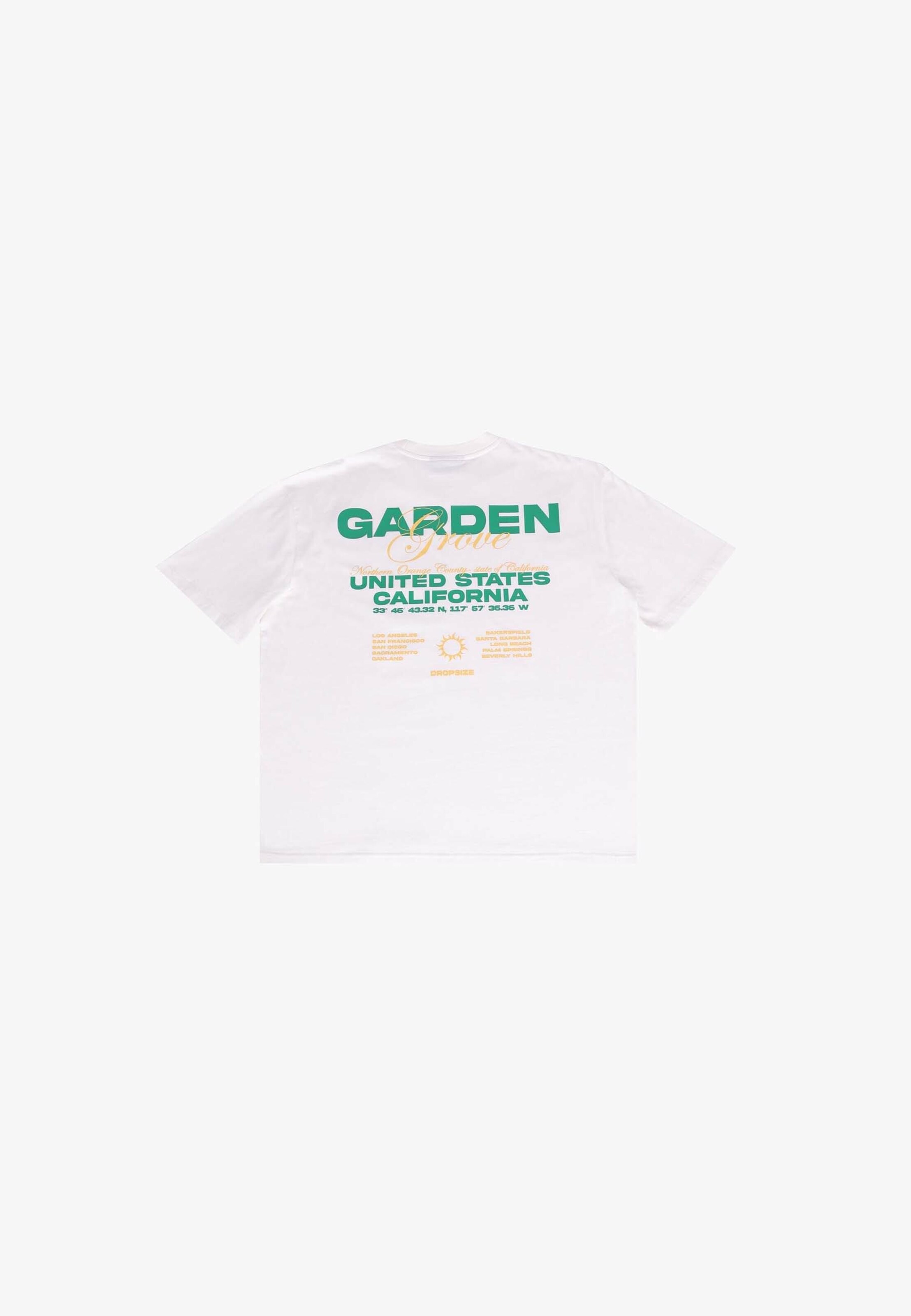 Dropsize T-Shirt 'Garden Grove' in Weiß