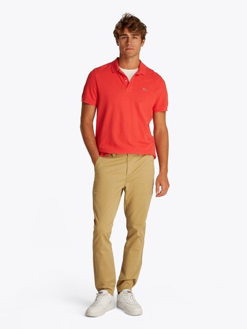 Tommy Jeans Poloshirt 'ESSENTIAL' in Orange