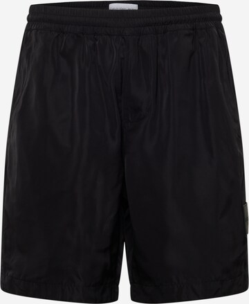 Calvin Klein Jeans Regular Trousers in Black: front