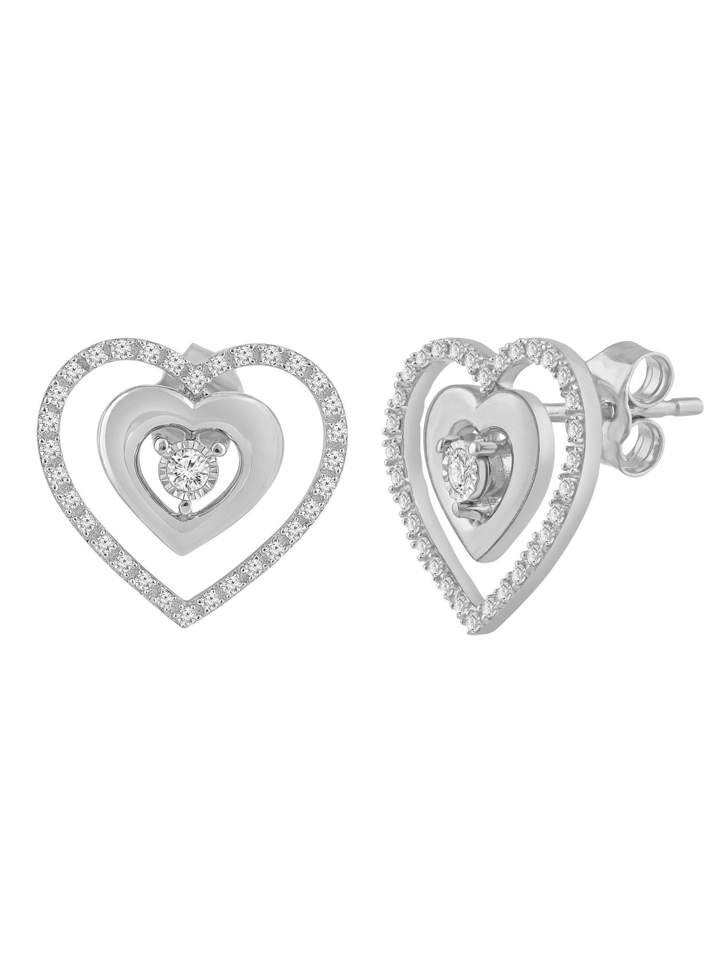 Diamant Exquis - Pendientes en plata