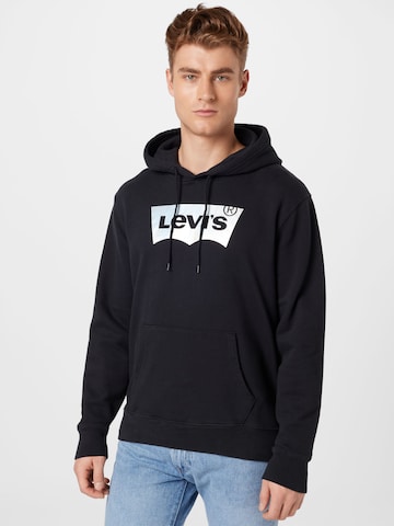 LEVI'S ® Majica 'Standard Graphic Hoodie' | črna barva: sprednja stran