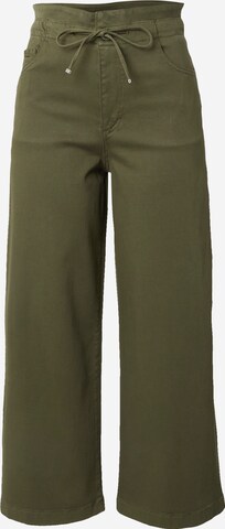 BOSS Wide leg Pants 'Talaga' in Green: front