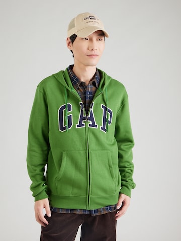 GAP Sweatvest 'HERITAGE' in Groen: voorkant