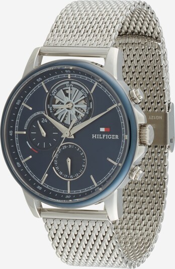 Analoginis (įprasto dizaino) laikrodis 'STEWART' iš TOMMY HILFIGER, spalva – tamsiai mėlyna / raudona / sidabrinė, Prekių apžvalga
