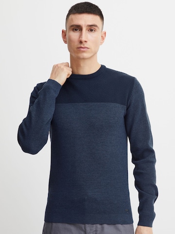 INDICODE JEANS - Pullover ' Label ' em azul: frente