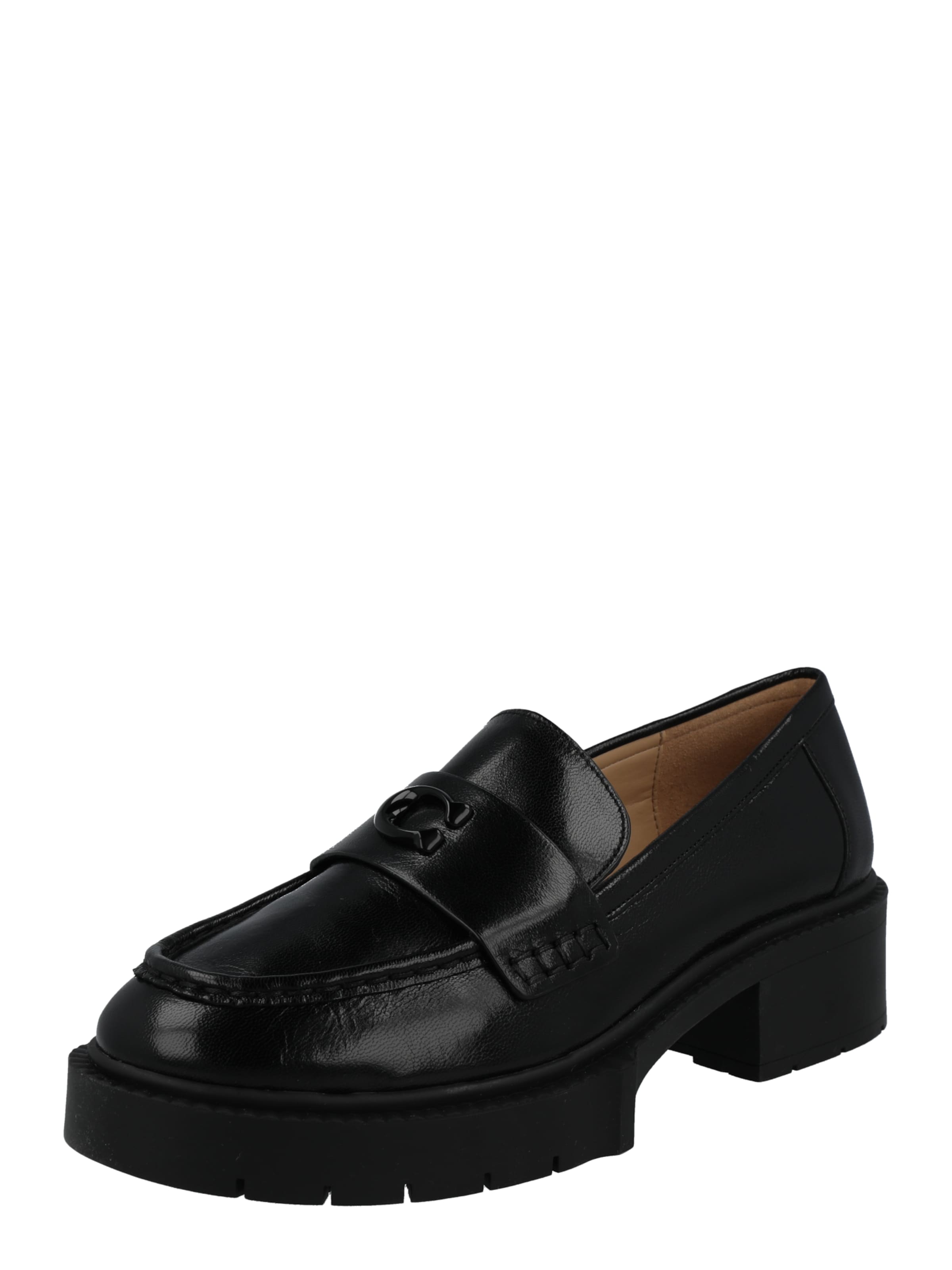 COACH Moccasins 'leah loafer' in Black: front