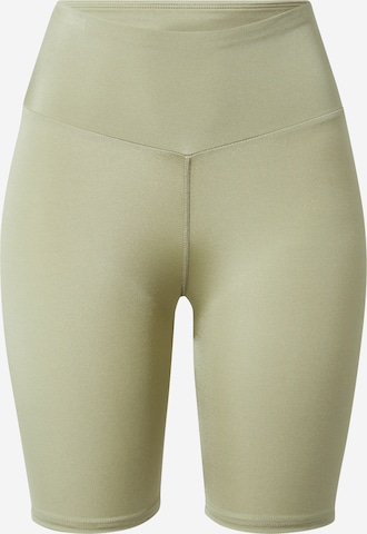 Hey Honey Skinny Workout Pants 'Biker' in Green: front