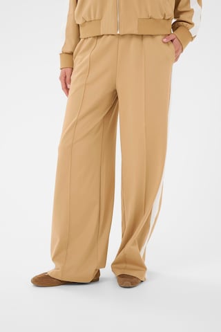 SAINT TROPEZ Wide Leg Hose in Beige: Vorderseite