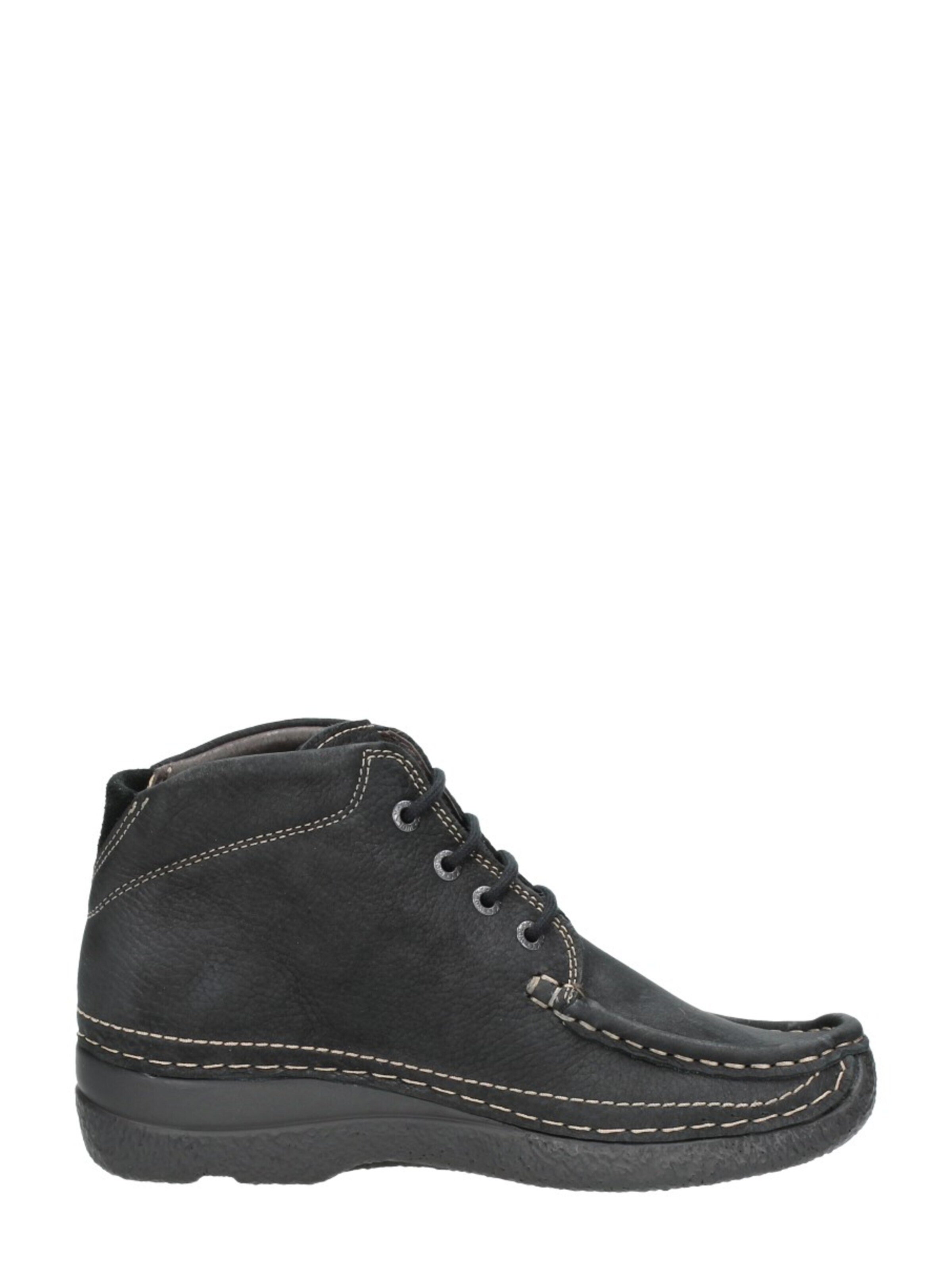 Wolky Schnürstiefelette 'Roll Shoot'‌‌‌‌‌‌ in Schwarz