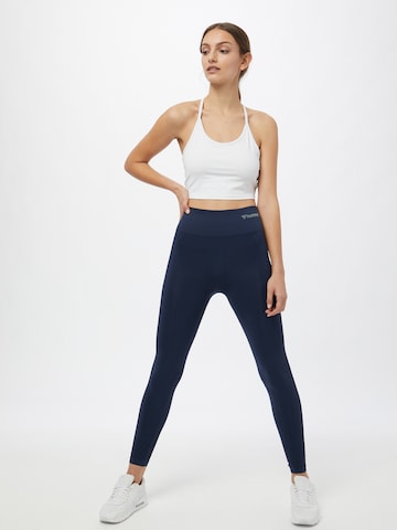 Hummel Skinny Športne hlače 'Tif' | modra barva