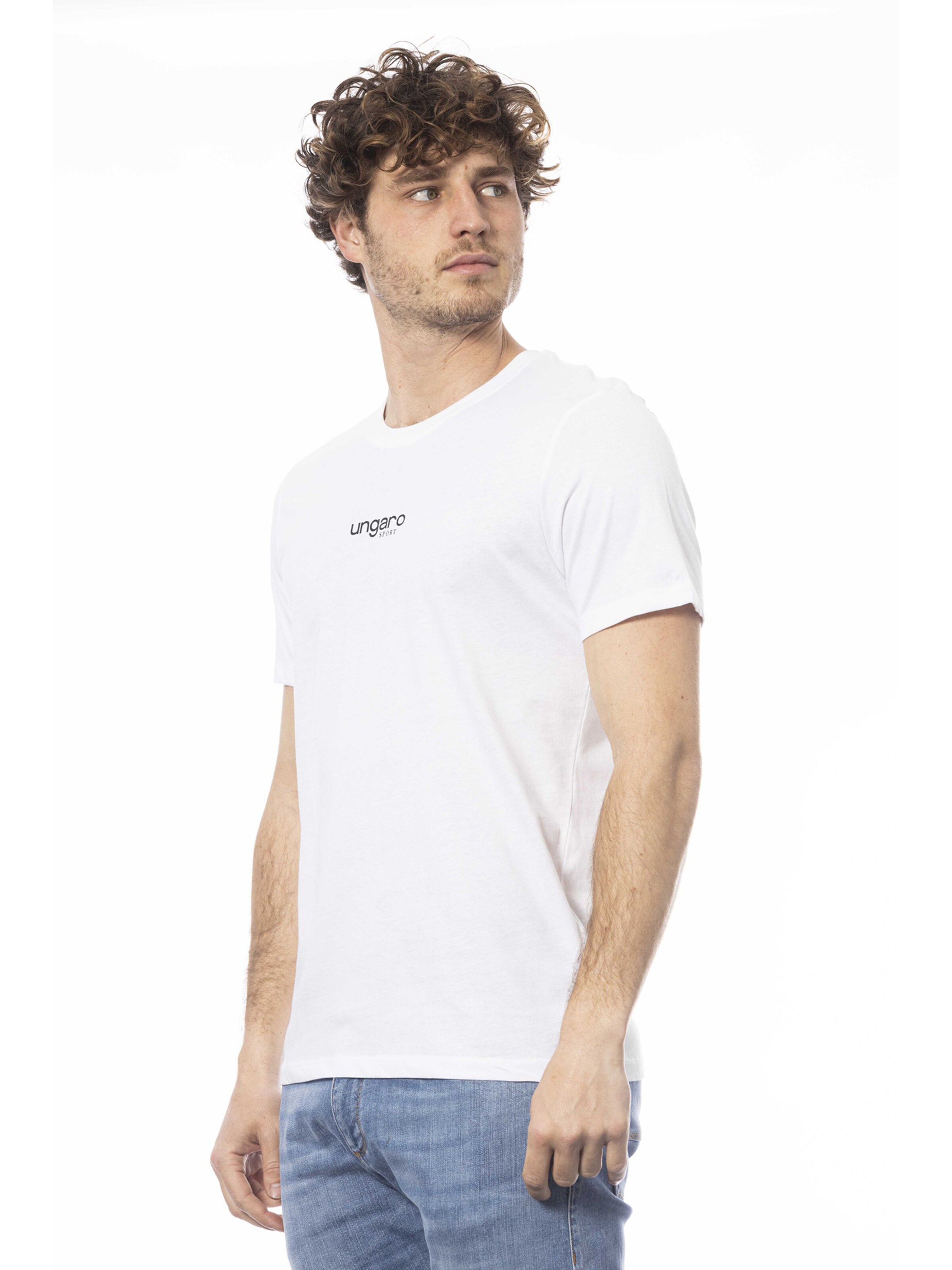 Top 'T-Shirt Uomo Ungaro 100% Cotone - Crew Neck Logo' di Ungaro in bianco