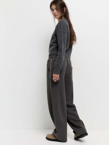 Pull&Bear Knit cardigan 'Pacific' in Grey