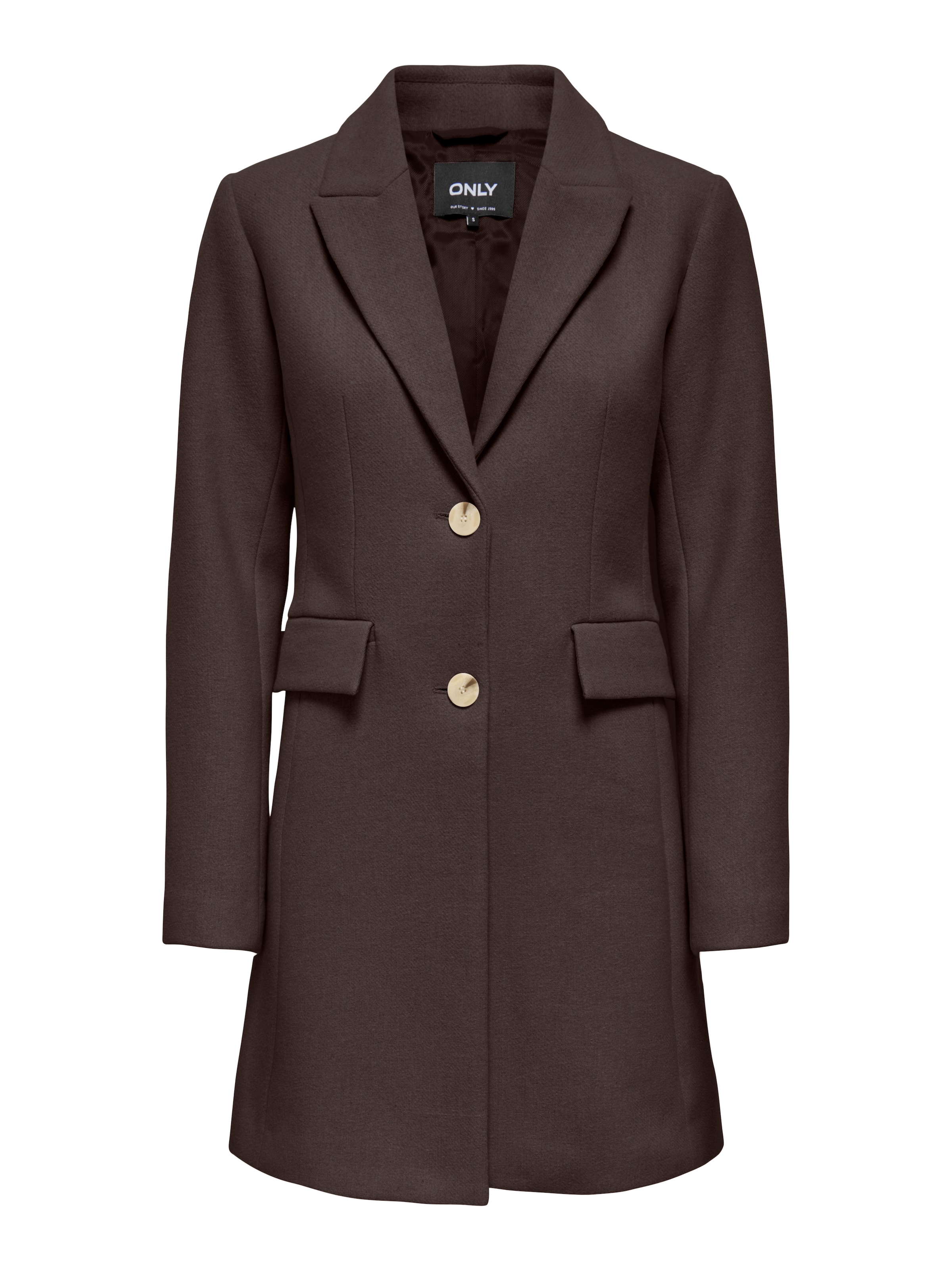 ONLY Between-seasons coat 'ONLMICOL' in Brown: front
