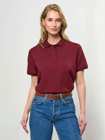 U.S. POLO ASSN. Polo shirt ' UWHolly ' in Rot: Vorderseite