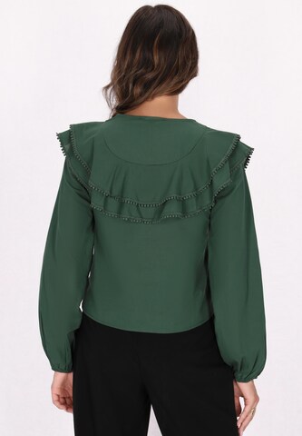 Camicia da donna di faina in verde