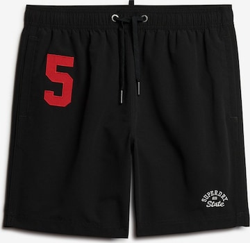 Superdry Board Shorts in Black: front