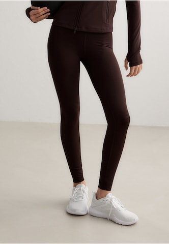 Skinny Pantalon de sport 'Sense' Aim'n en marron : devant