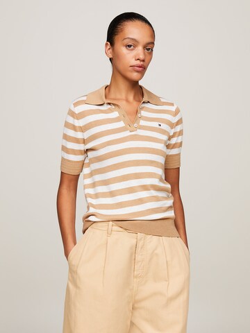 Pull-over TOMMY HILFIGER en beige : devant