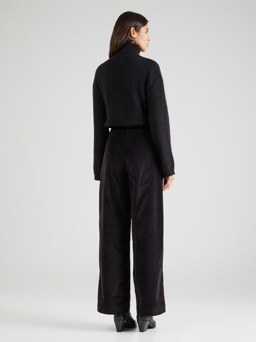 mazine - Pierna ancha Pantalón plisado 'Niona' en negro
