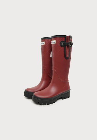 Barbour Rubber boot 'Leighton' in Red