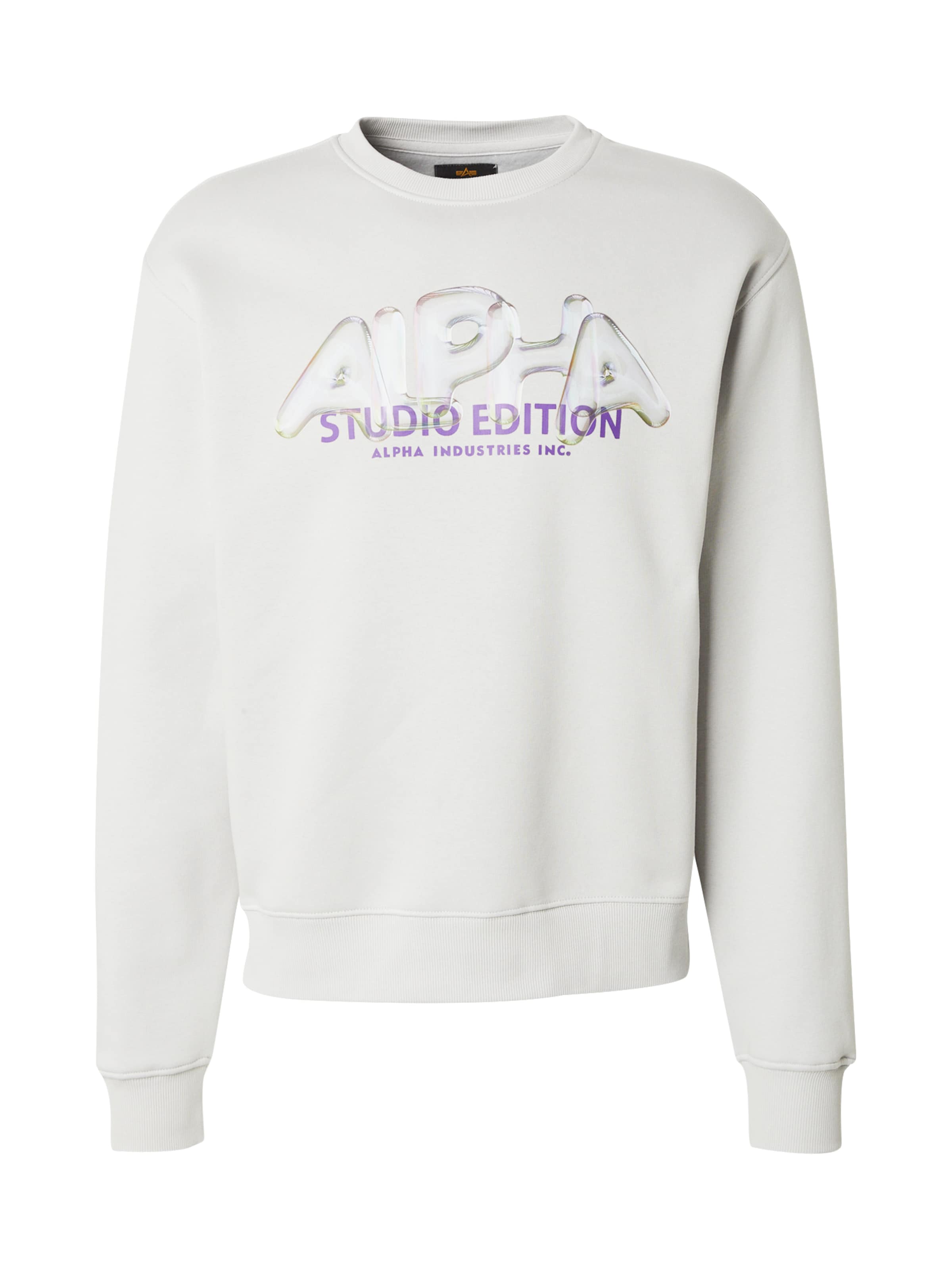 ALPHA INDUSTRIES Sweatshirt 'Studio Edition Vibe' i grå: forside