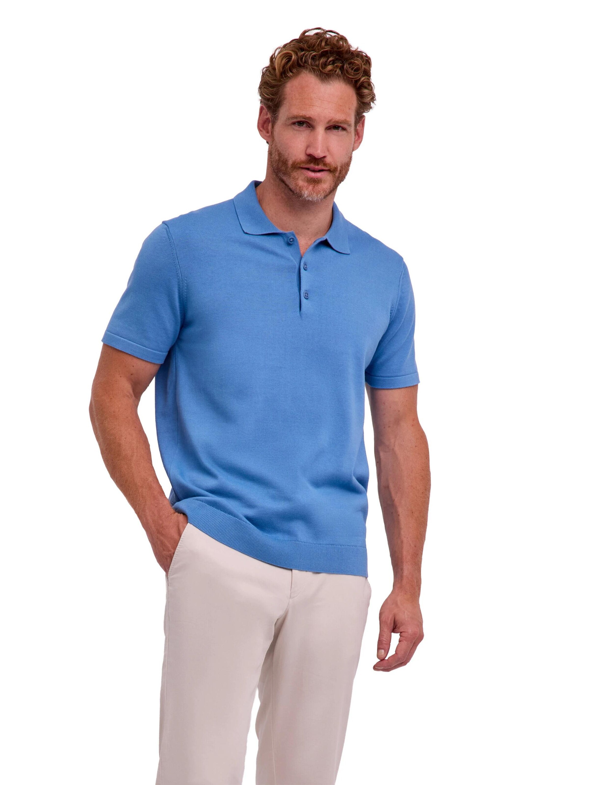 FALKE Shirt 'Cotton Knit' in Blue: front