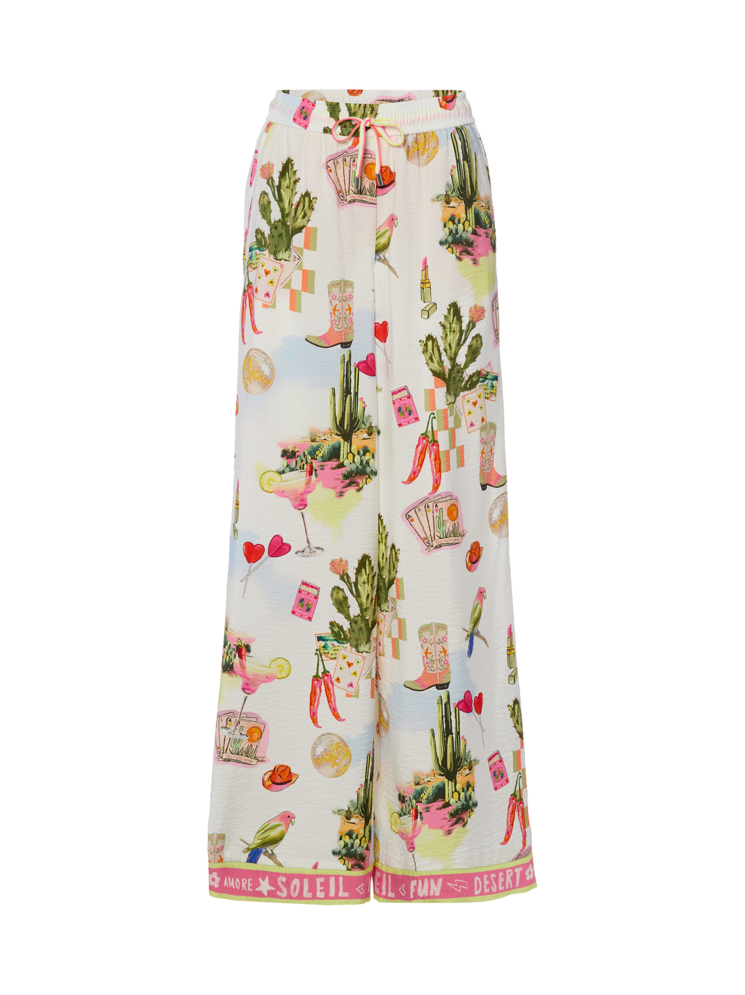Marc Cain Wide Leg Hose in Weiß: Vorderseite