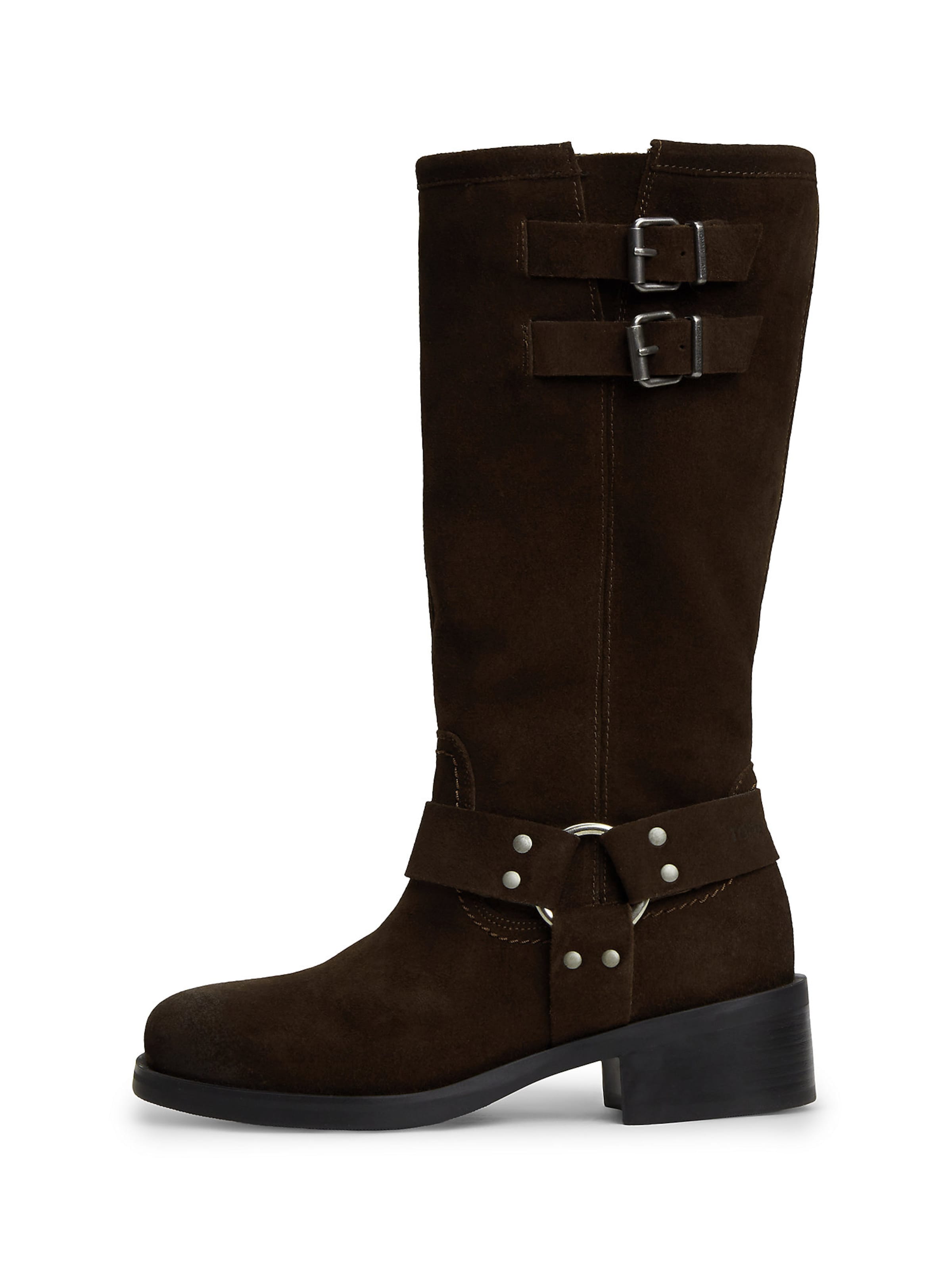 Bottines à lacets Tommy Jeans en marron : devant