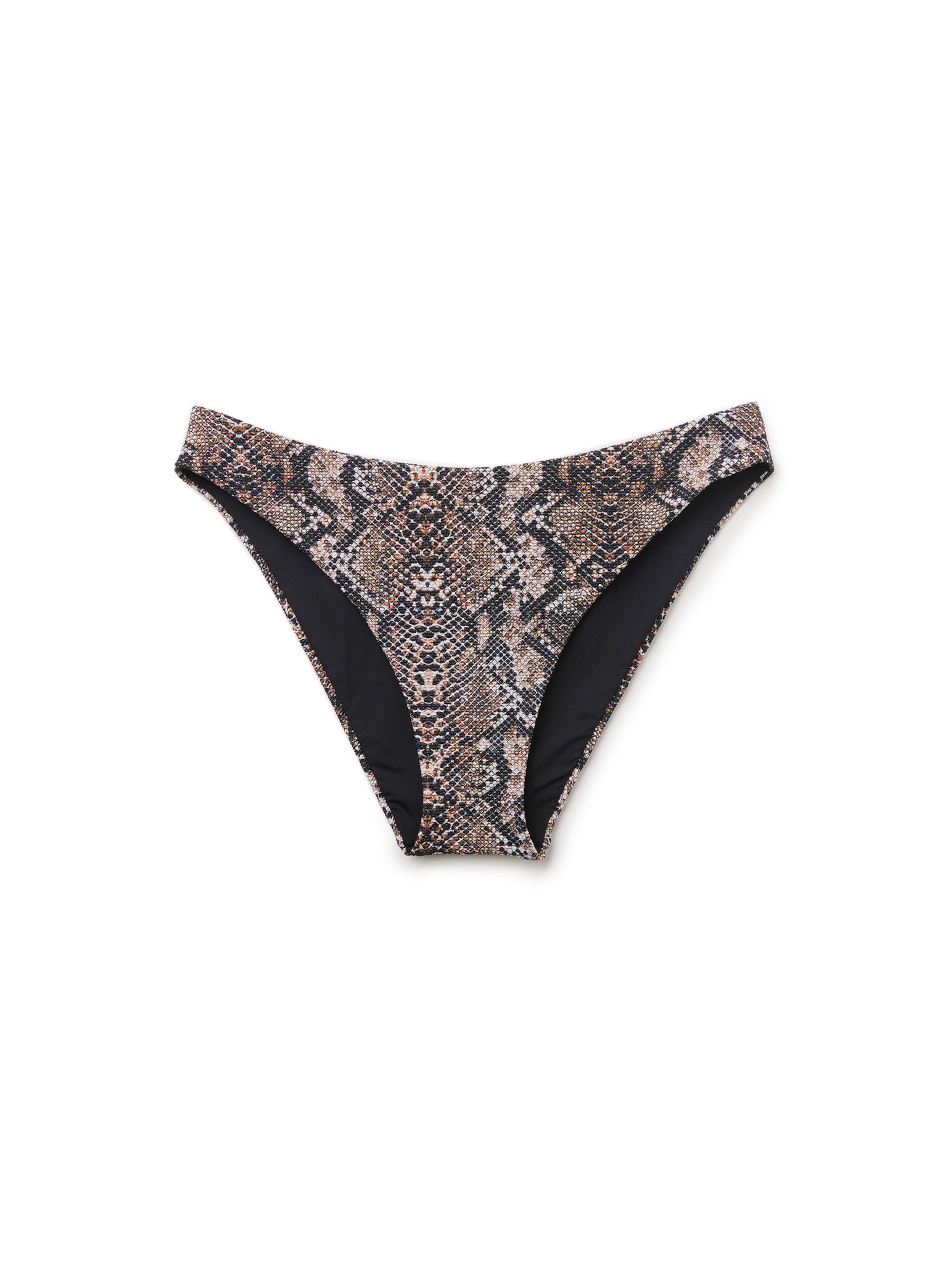 CALZEDONIA Bikinihose 'Classic Snake' in braun / schwarz, Produktansicht