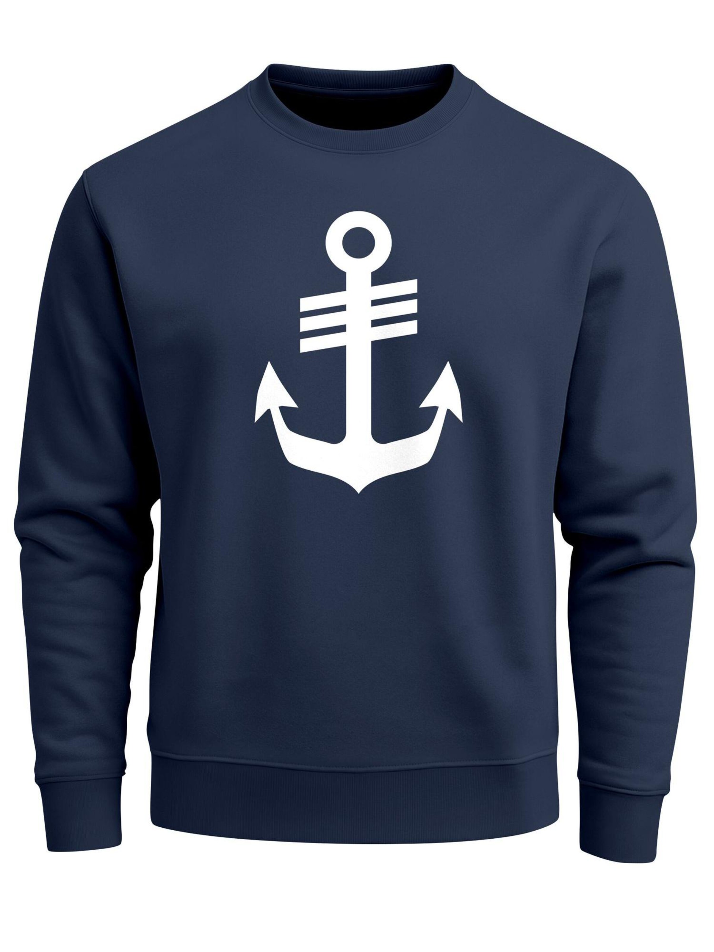 Neverless Sweatshirt 'Anker'‌‌‌‌‌ in Blau: Vorderseite