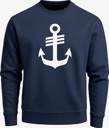 Neverless Sweatshirt 'Anker' in Blau: Vorderseite