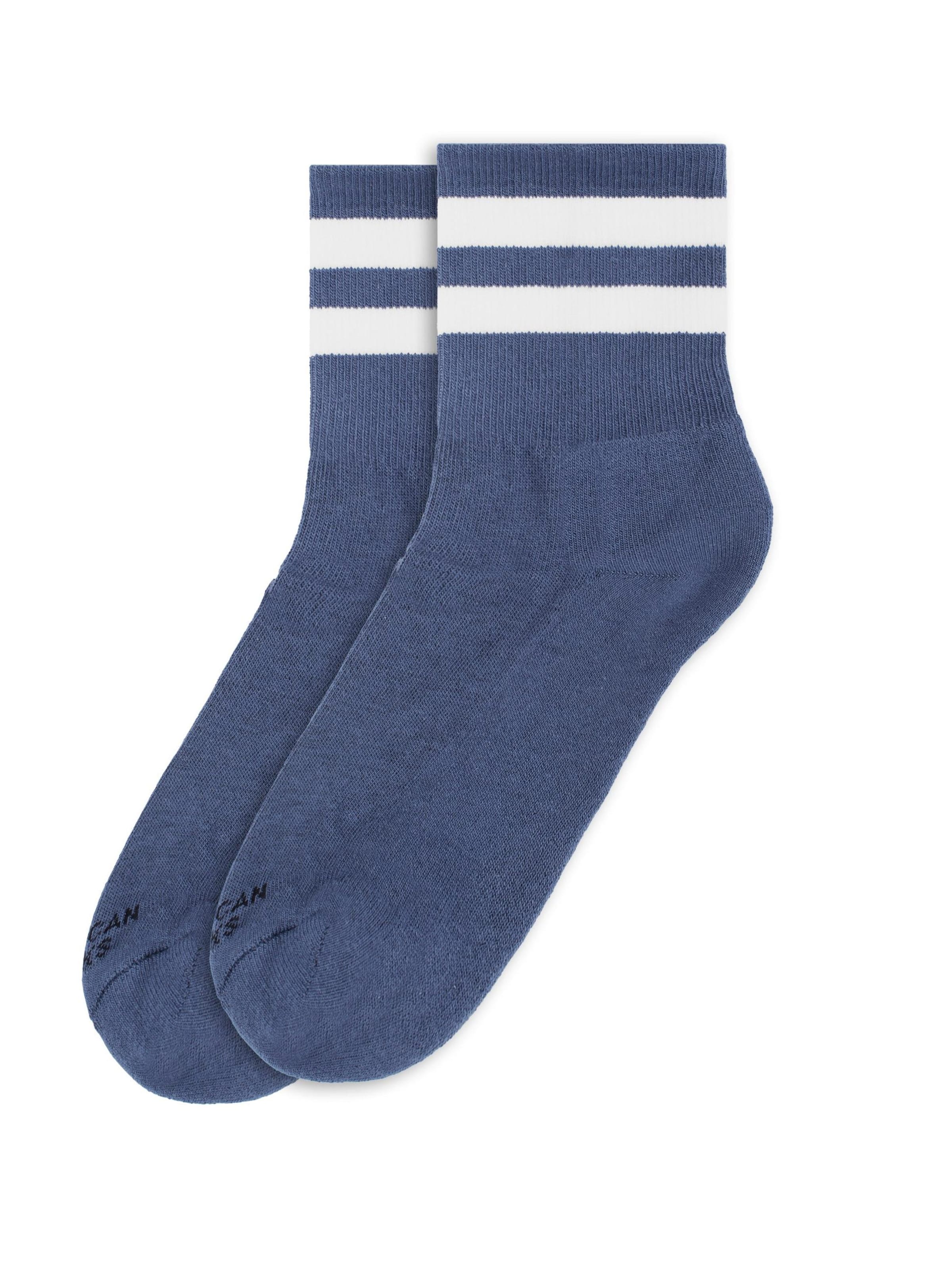 American Socks Ankle Socks 'Marine' in Blue: front