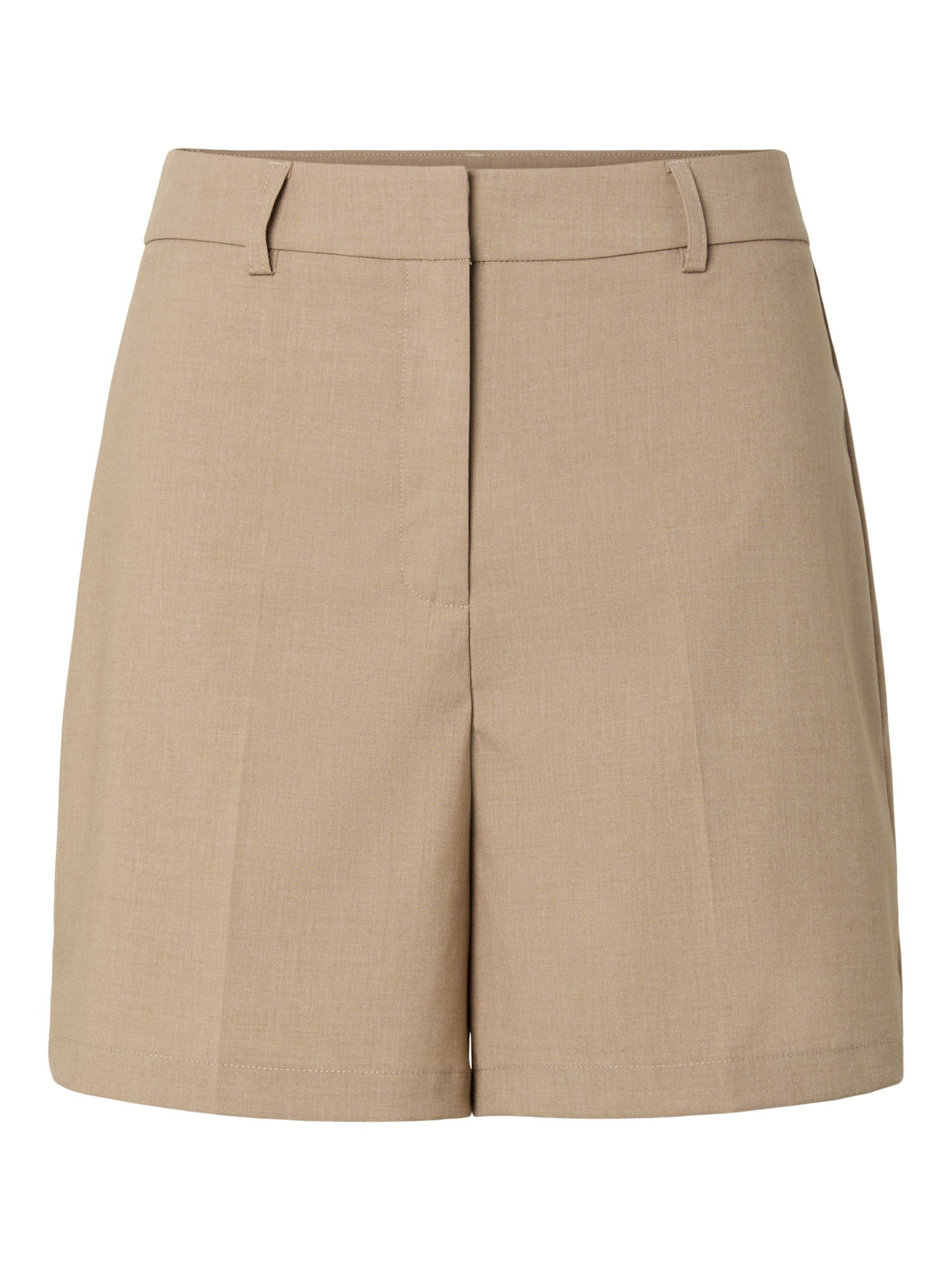 PIECES Regular Shorts 'PCRosa' in Beige: Vorderseite