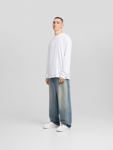 Bershka Wide Leg Jeans in Blau