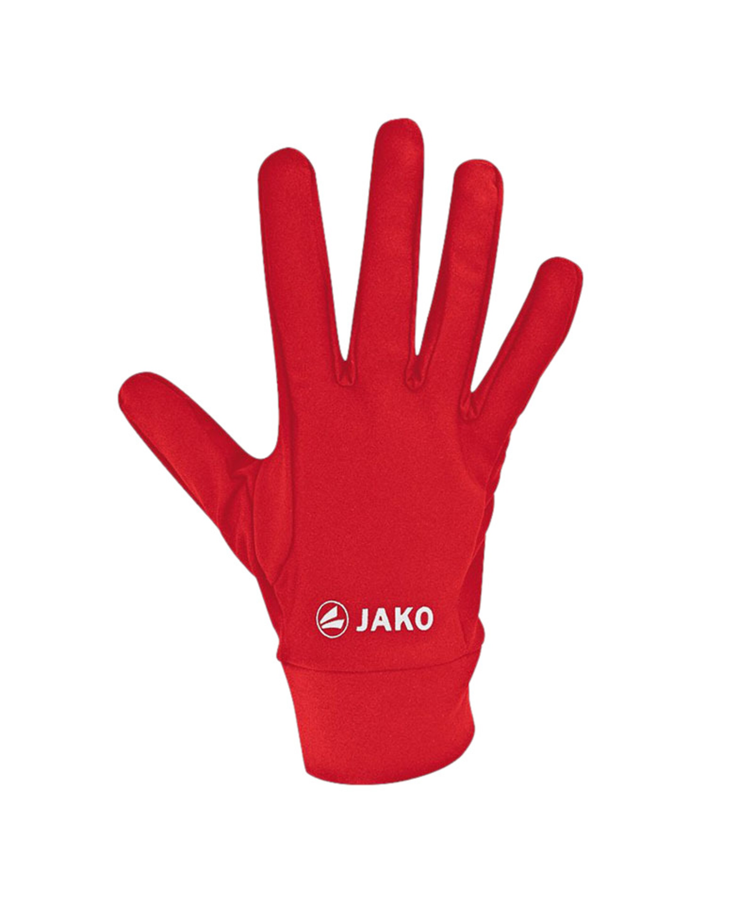 JAKO Athletic Gloves in Red: front