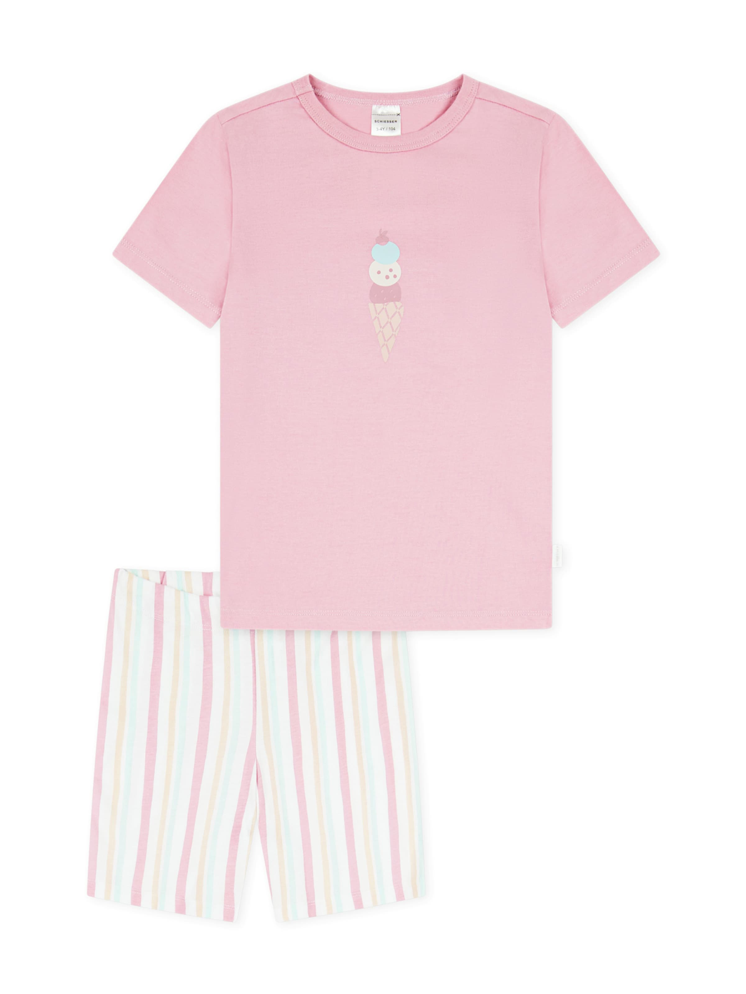 SCHIESSER Piżama 'Girls World' w kolorze różowy: przód