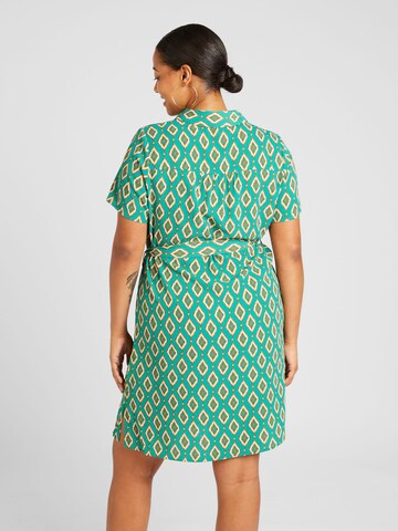 ONLY Carmakoma Shirt Dress 'LUX' in Green