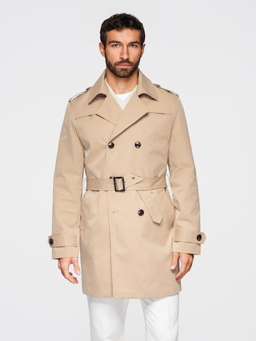 Ombre Between-Seasons Coat in Beige: front
