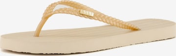REEF Beach & Pool Shoes ' Seaside Twist ' in Beige: front