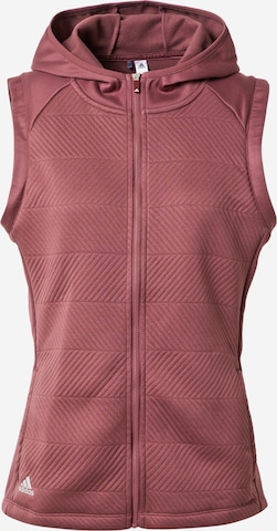 Gilet de sport ADIDAS GOLF en rouge : devant